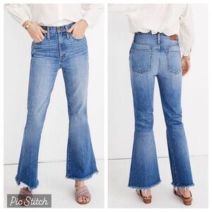 NWOT Madewell Rigid Flare Jeans Cropped Size 25